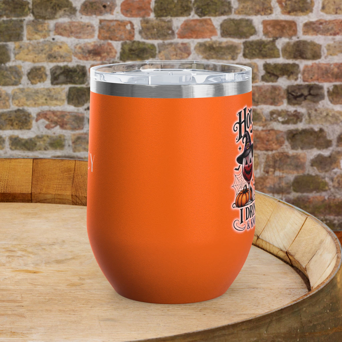 Hocus Pocus I Drink Wine & Know Things 12oz Personalized Wine Tumbler