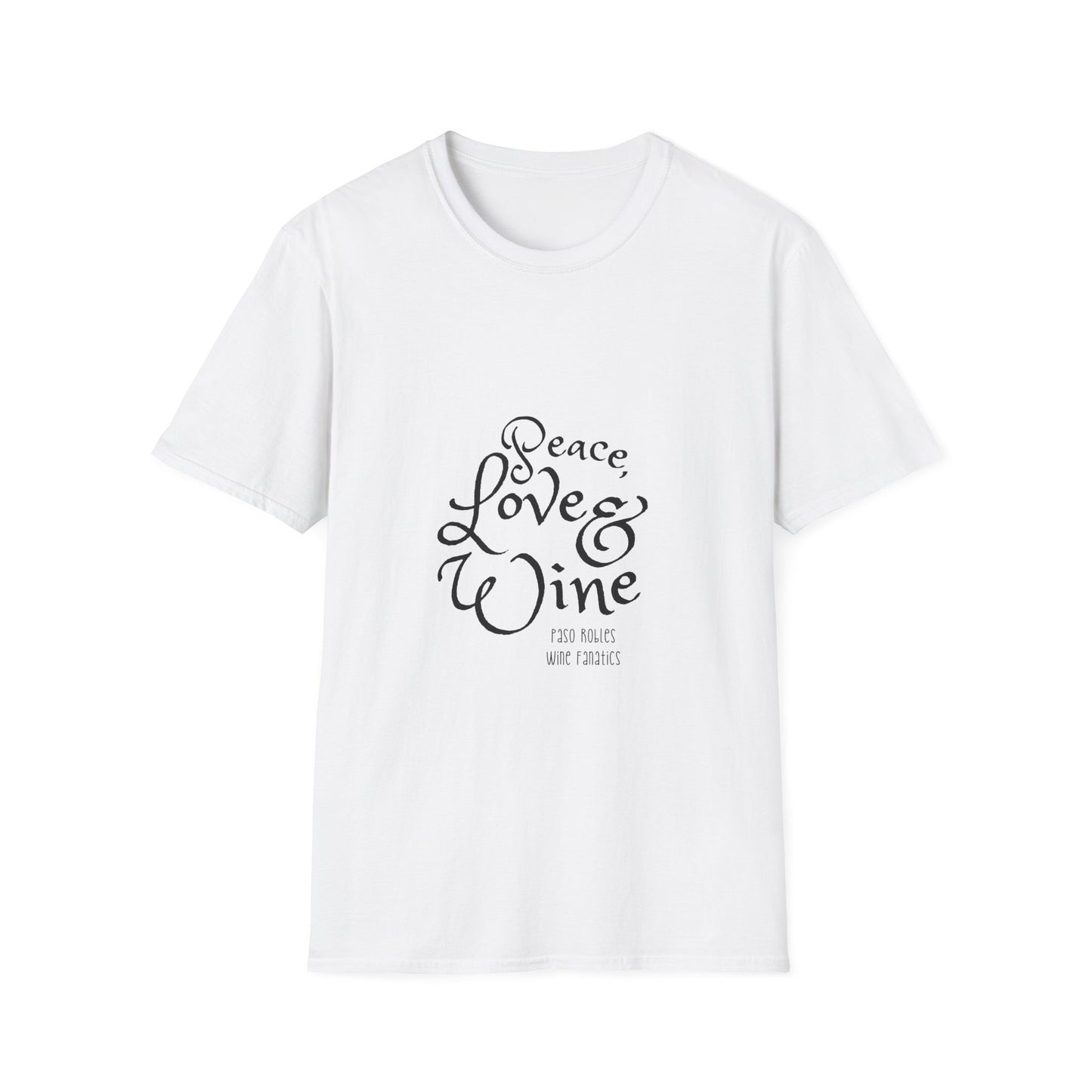 Peace, Love & Wine Unisex Softstyle T-Shirt