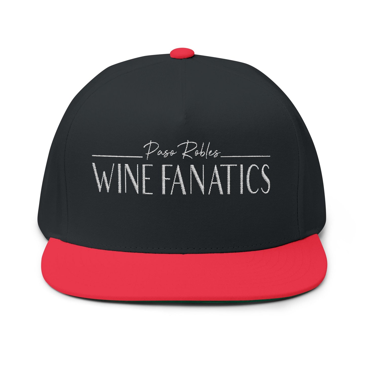 Paso Robles Wine Fanatics Embroidered Flat Bill Cap