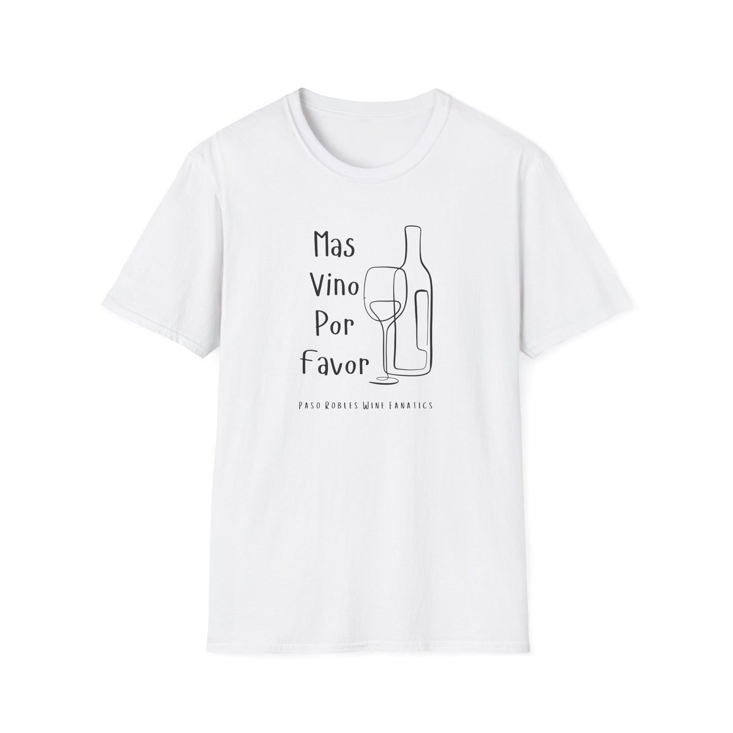 Mas Vino Por Favor Unisex Softstyle T-Shirt