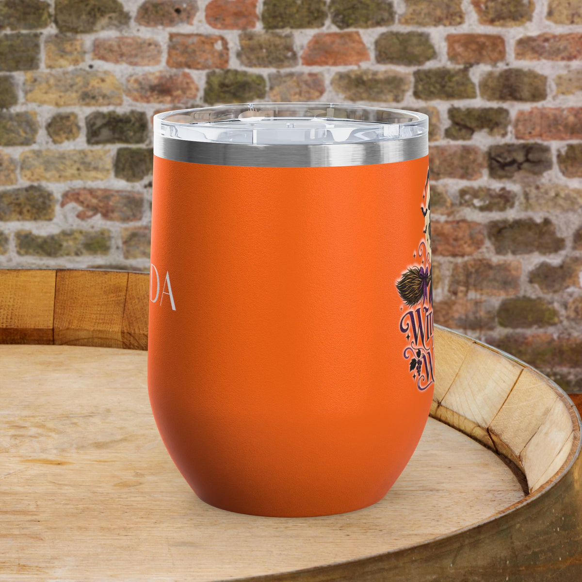 Witch Way To The Wine 12oz Personalized Wine Tumbler