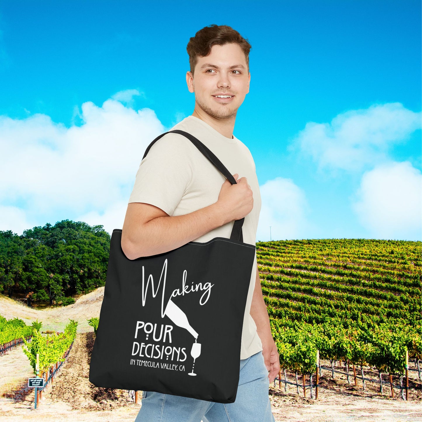 Making Pour Decisions in Temecula Valley, CA Tote Bag