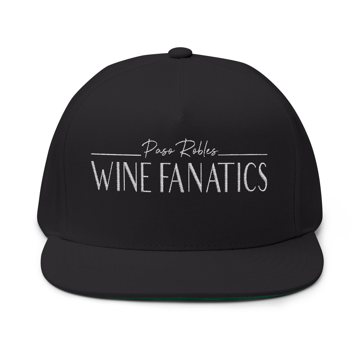 Paso Robles Wine Fanatics Embroidered Flat Bill Cap