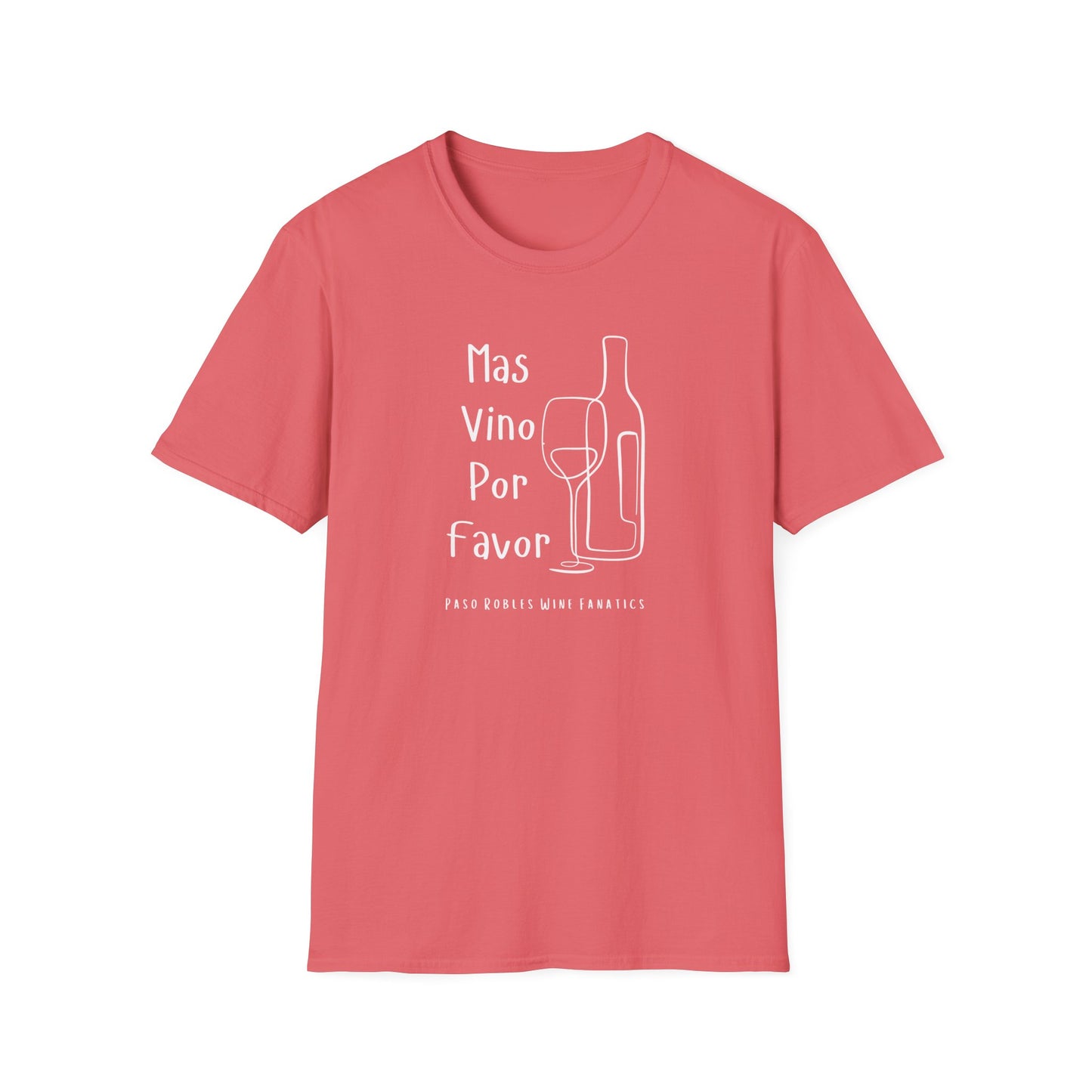 Mas Vino Por Favor Unisex Softstyle T-Shirt