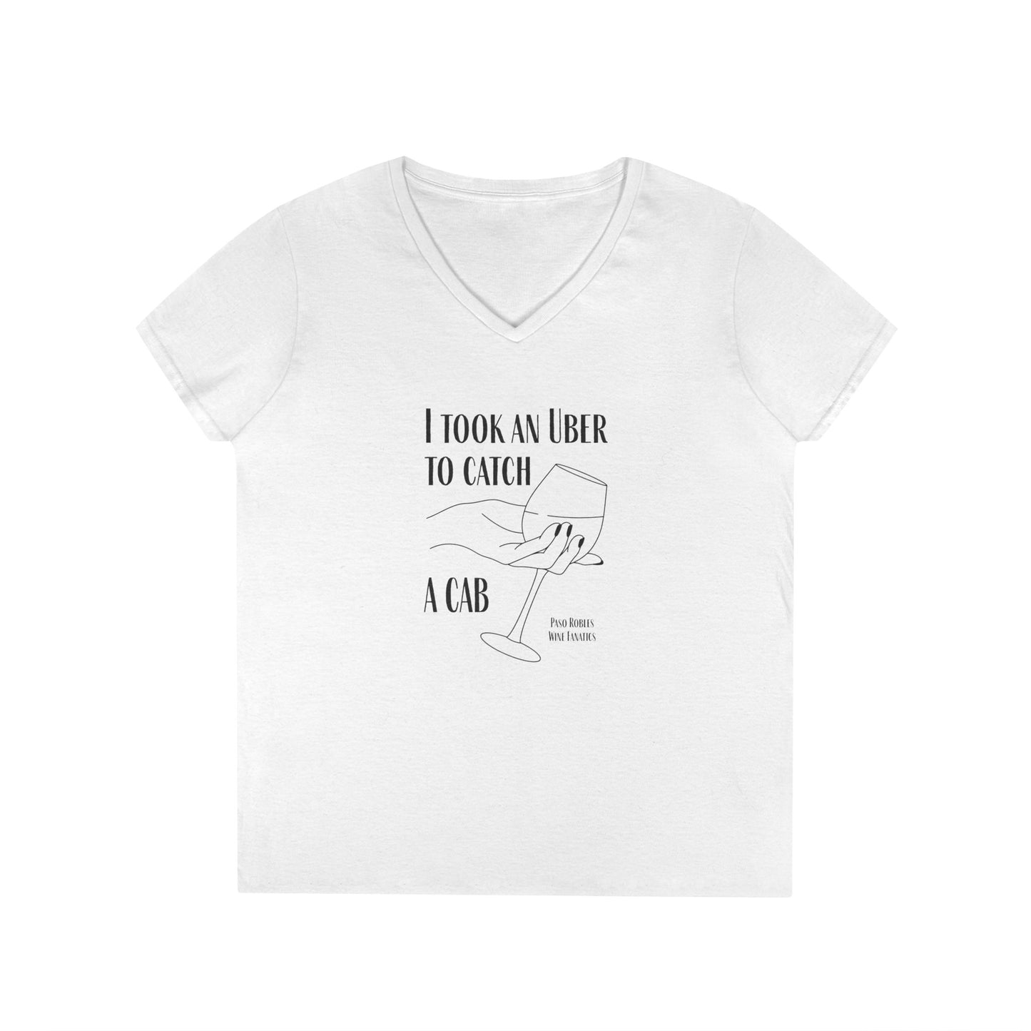 I Took An Uber To Catch A CAB Ladies V-Neck Tee