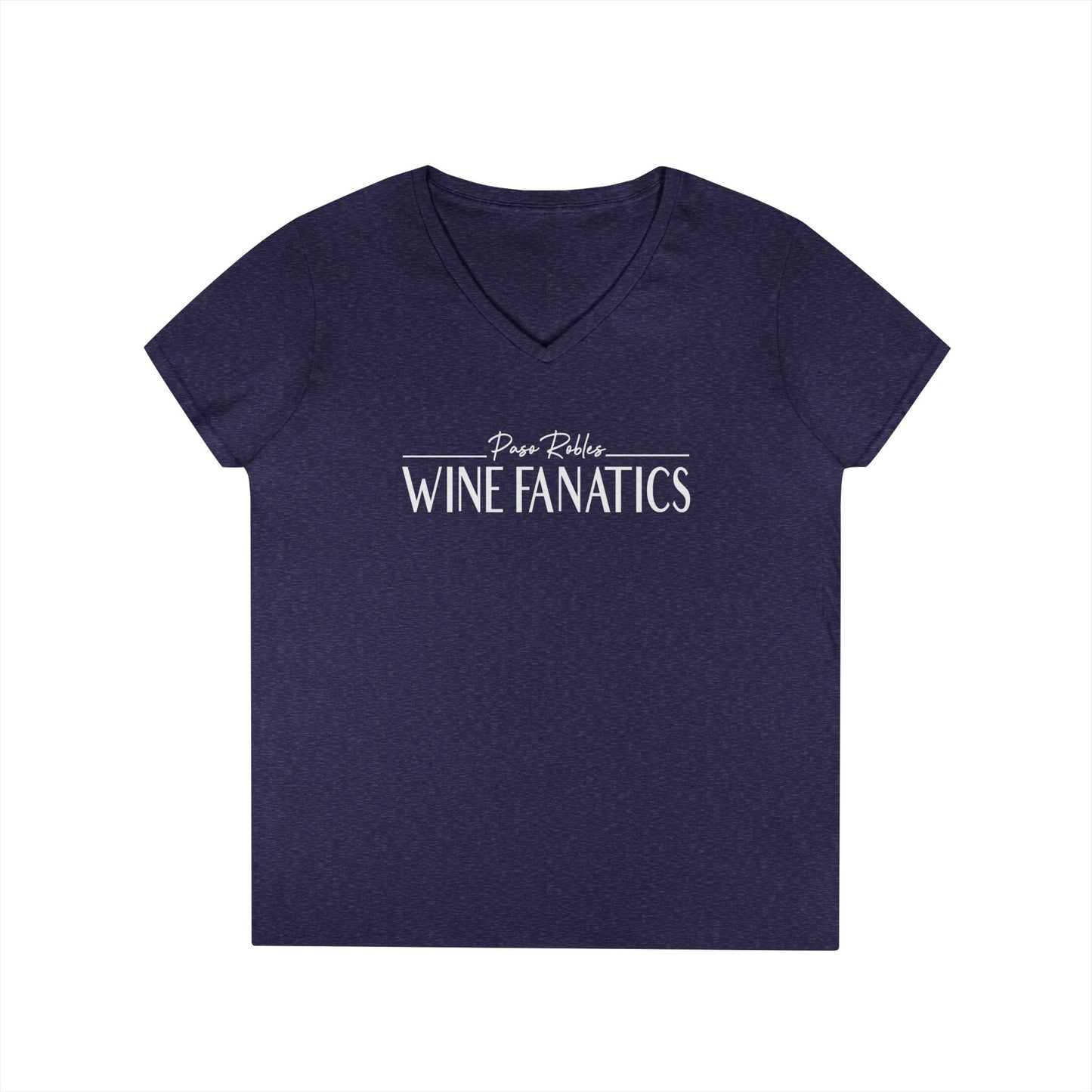 Paso Robles Wine Fanatics Logo Ladies V-Neck Tee