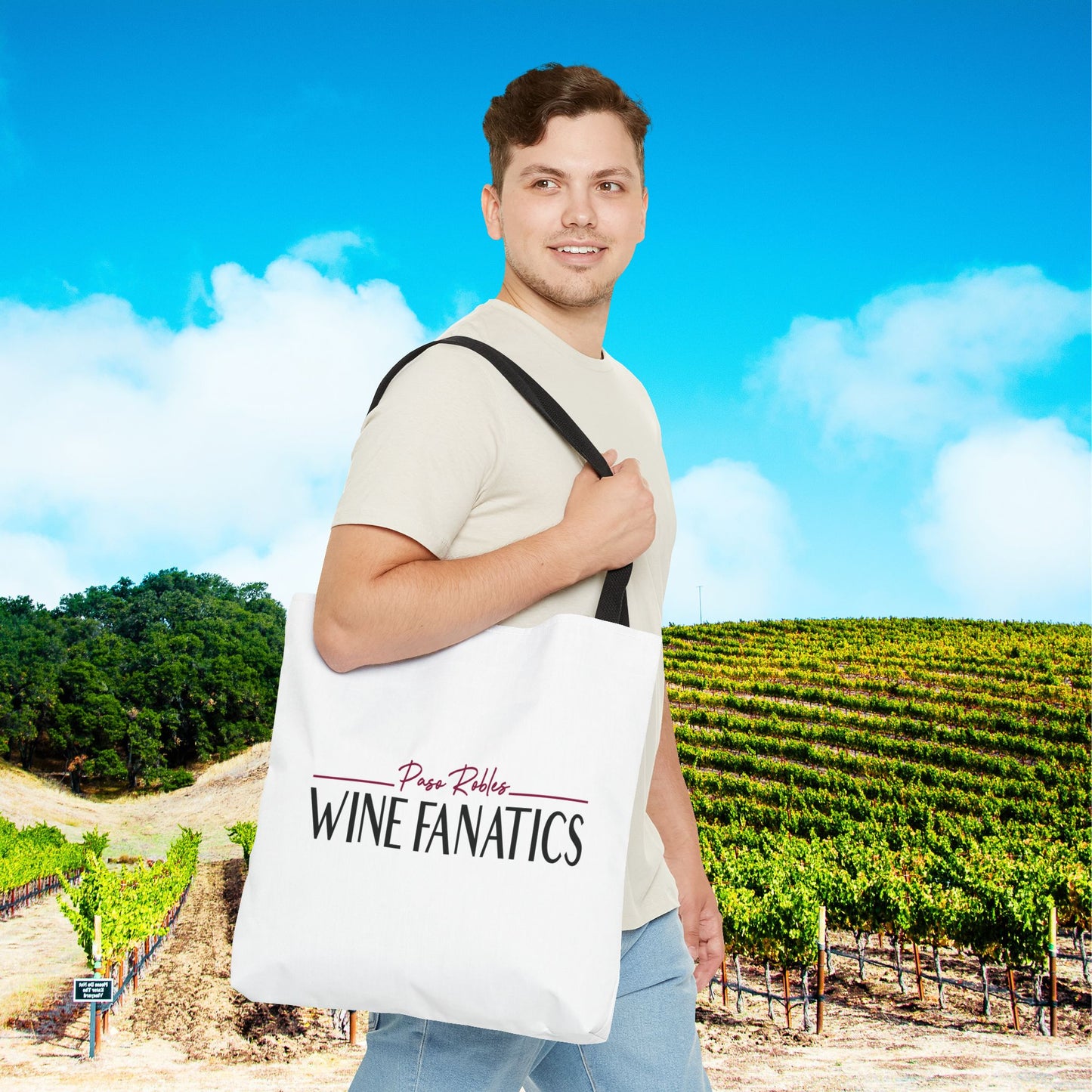 Paso Robles Wine Fanatics Logo Tote Bag