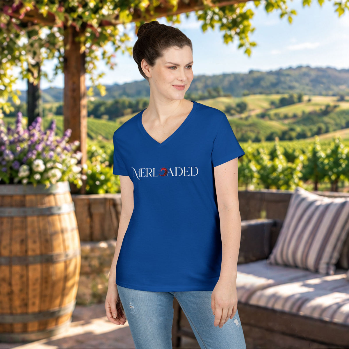 Merloaded Ladies V-Neck T-Shirt