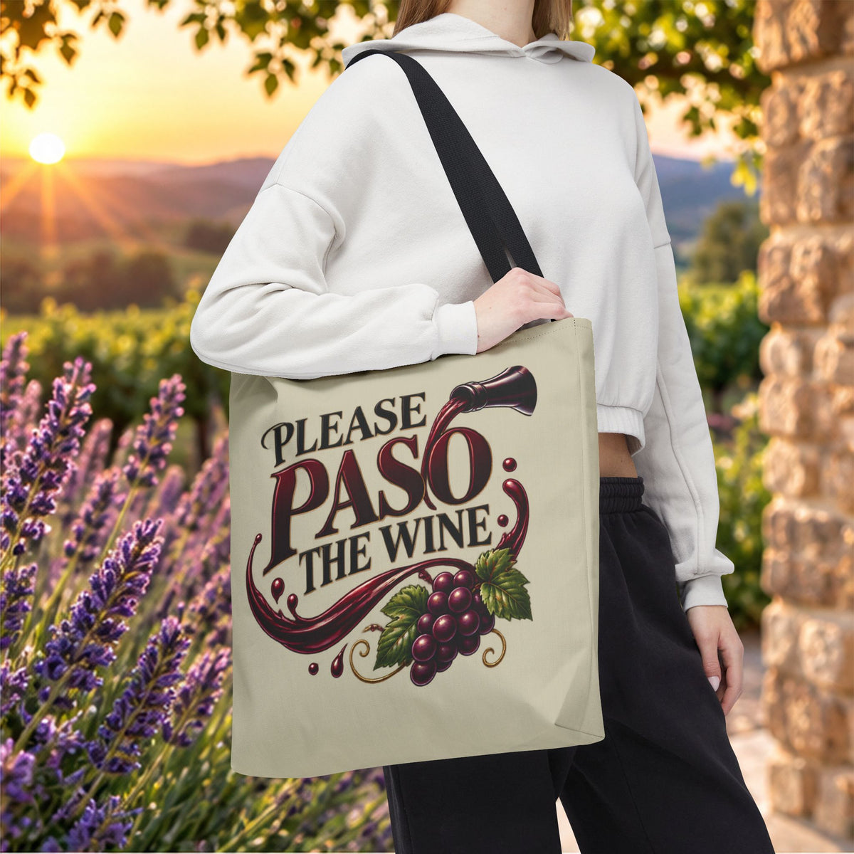 Please Paso The Wine Personalized Tote Bag