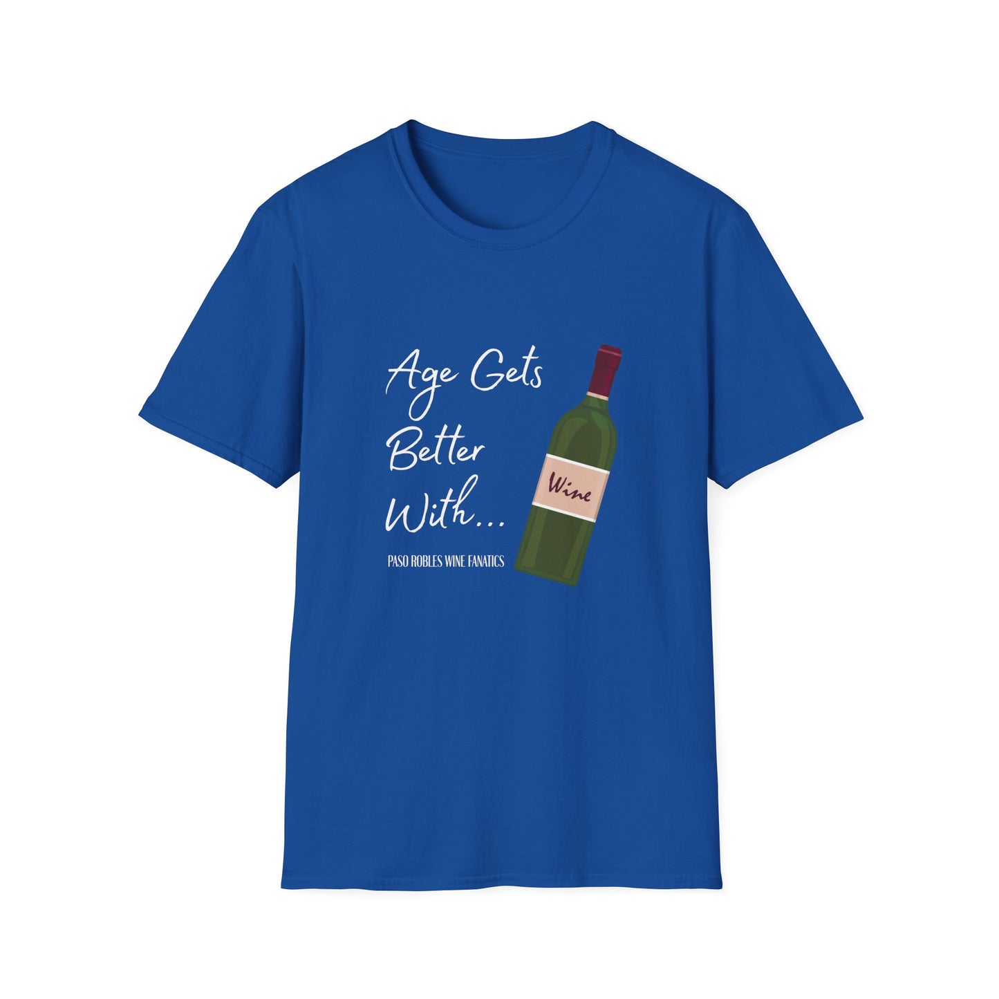 Age Gets Better With Wine Unisex Softstyle T-Shirt