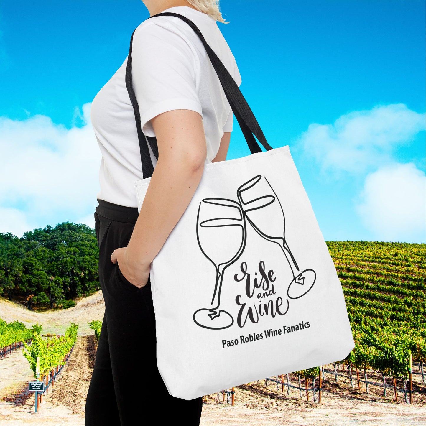 Rise & Wine Tote Bag