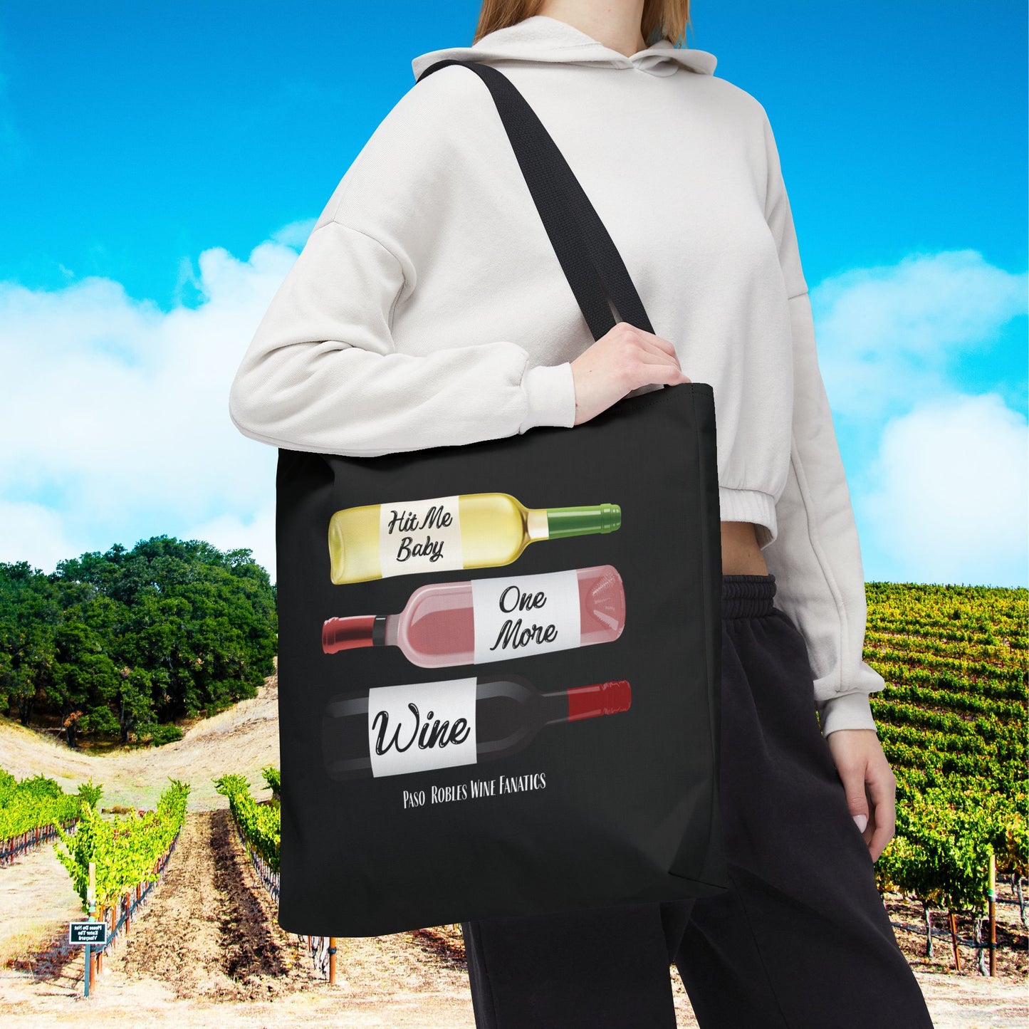 Hit Me Baby One More Wine Tote Bag