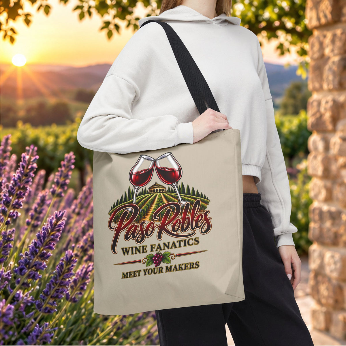A Toast To Paso Robles Wine Fanatics Personalized Tote Bag
