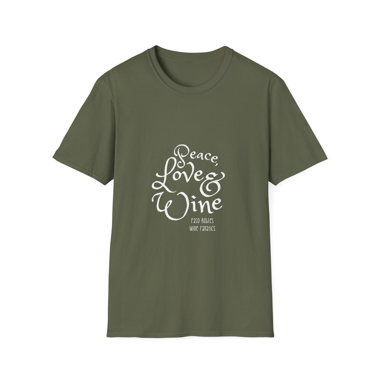 Peace, Love & Wine Unisex Softstyle T-Shirt