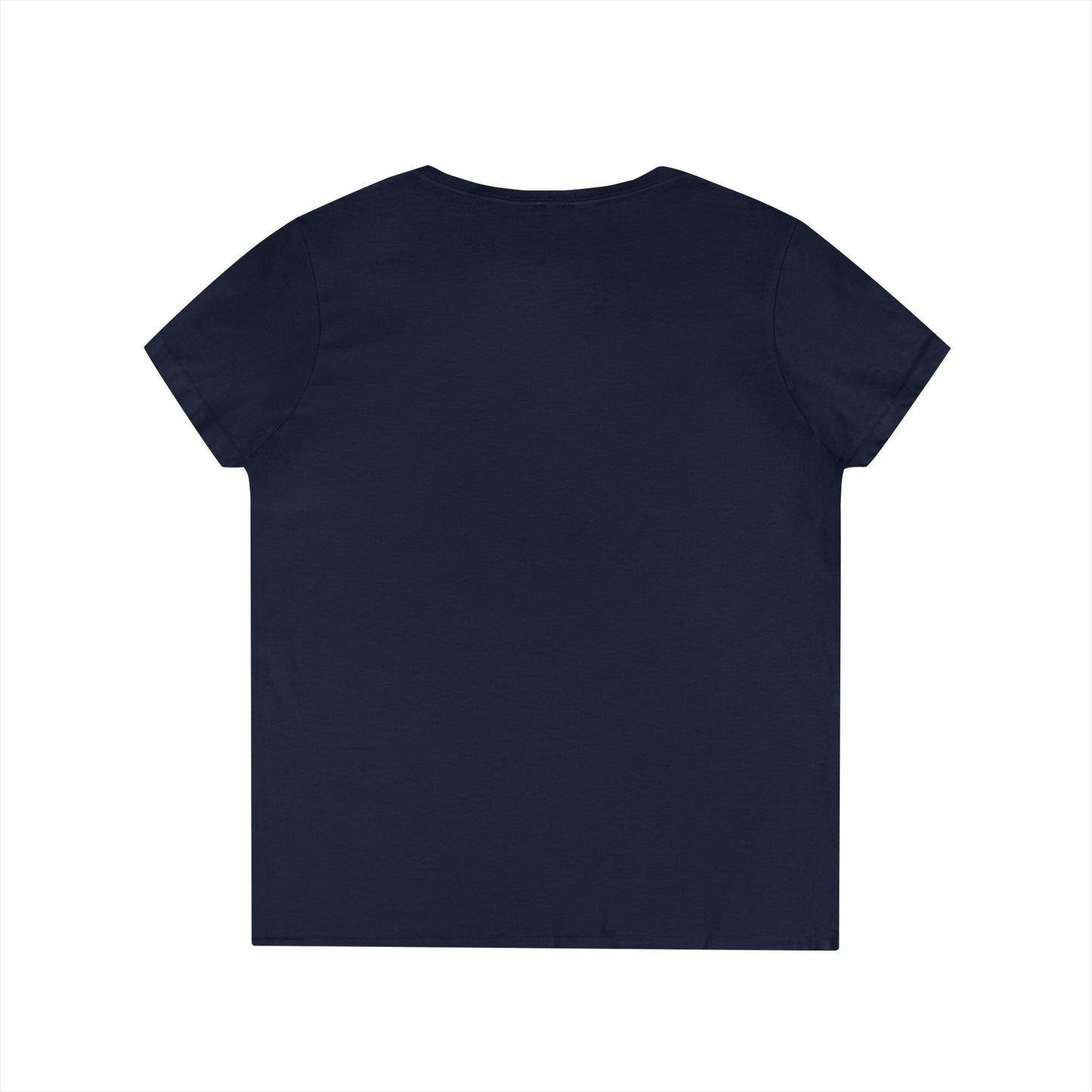 Peace, Love & Wine Gold Glass Ladies V-Neck Tee