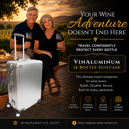 VinAluminum Luxury 12-Bottle Wine Suitcase by VinGardeValise