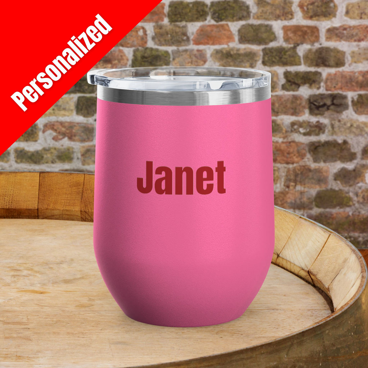 'MERICA Independence Day Personalized 12oz Wine Tumbler