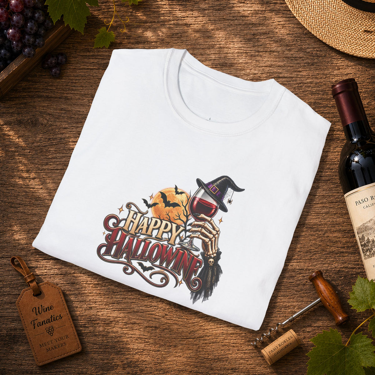 Let's Happy Hallowine Crewneck T-Shirt