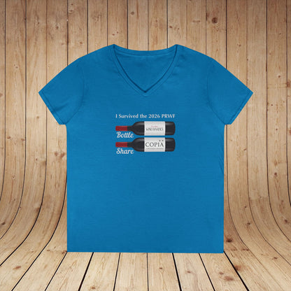 PRWF 2026 Bottle Share Ladies V-Neck Tee