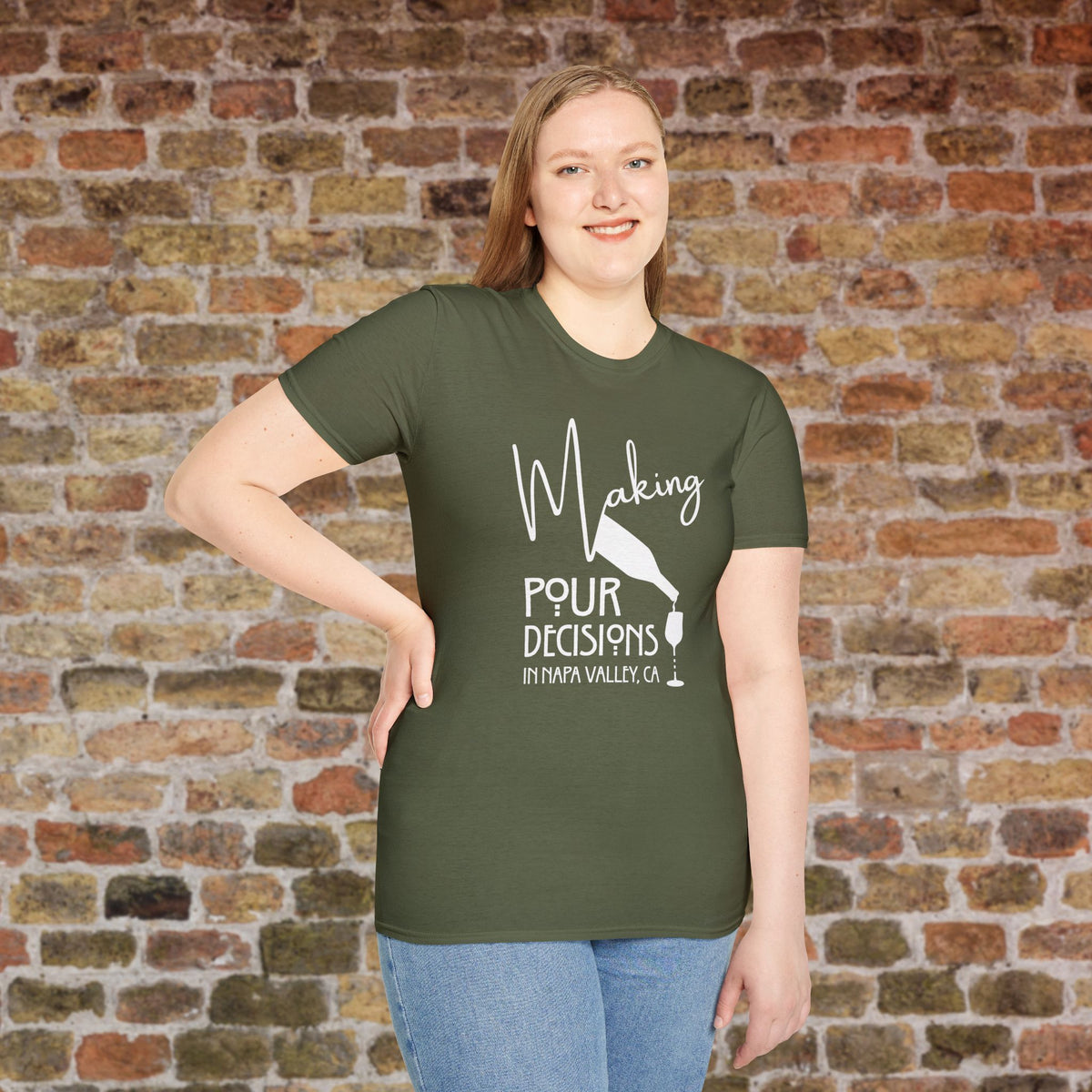 Napa Valley - Making Pour Decisions Crew Neck Tee