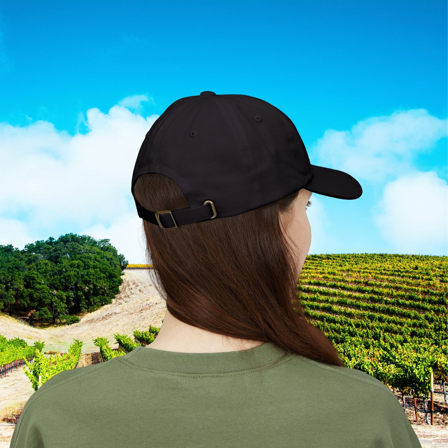 Paso Robles Wine Fanatics Toast Embroidered White Banner Cap