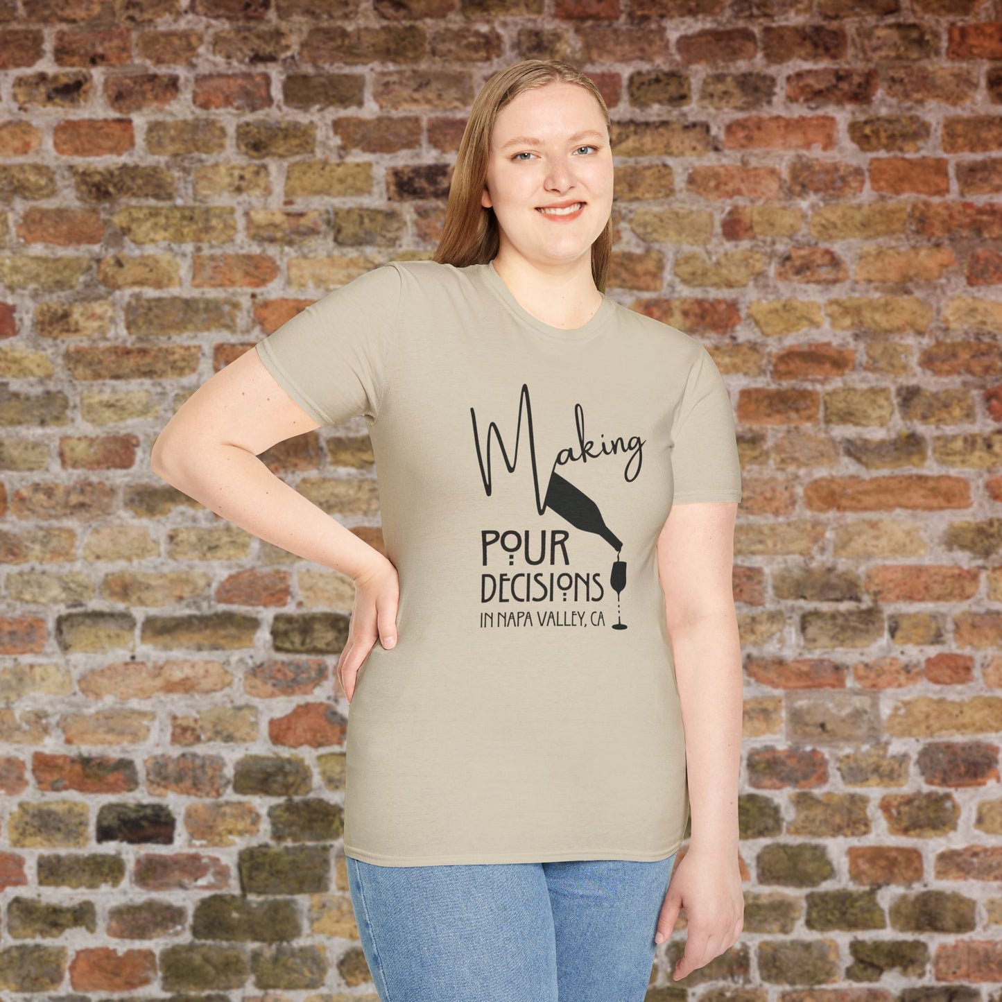 Napa Valley - Making Pour Decisions Crew Neck Tee