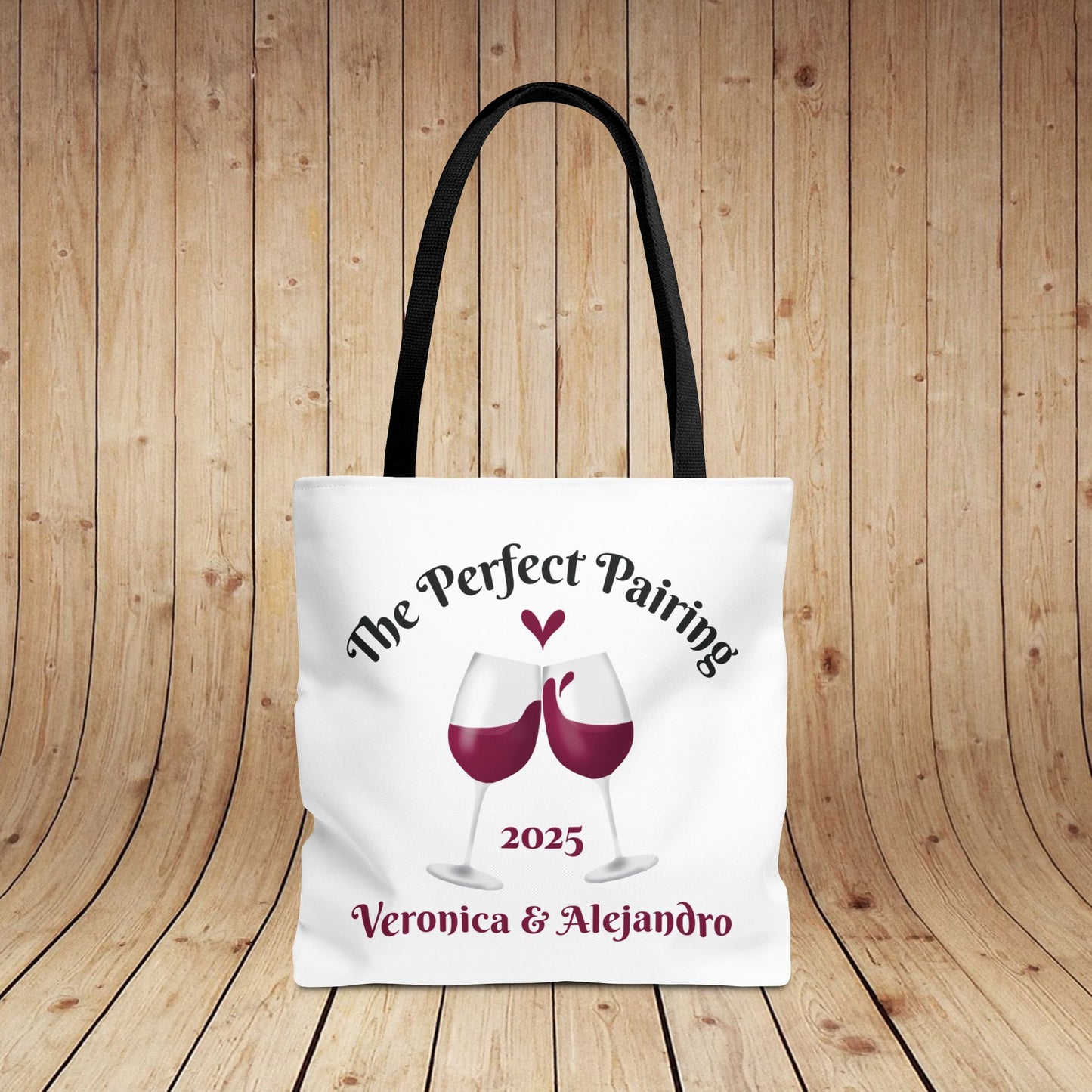 The Perfect Pairing Personalized Tote Bag (ENTER NAMES & YEAR BELOW IN THE ORDER SPECIAL INSTRUCTIONS)