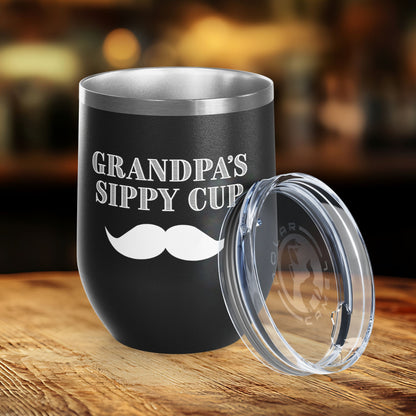 Grandpa's Sippy Cup (mustache) Wine Tumbler