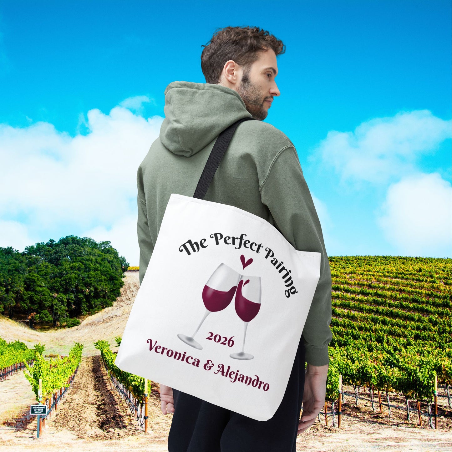 The Perfect Pairing Personalized Tote Bag (ENTER NAMES & YEAR BELOW IN THE ORDER SPECIAL INSTRUCTIONS)