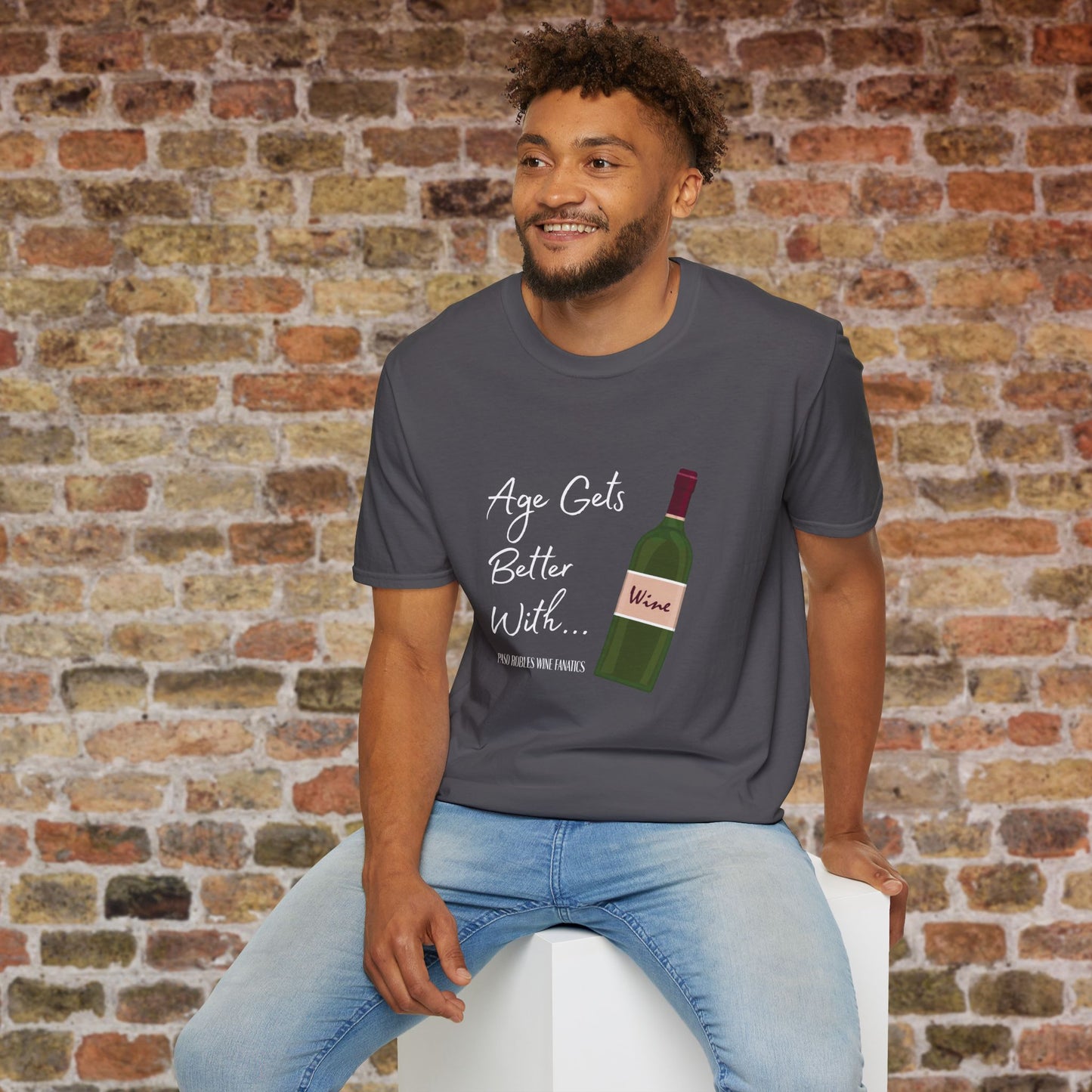 Age Gets Better With Wine Crewneck T-Shirt