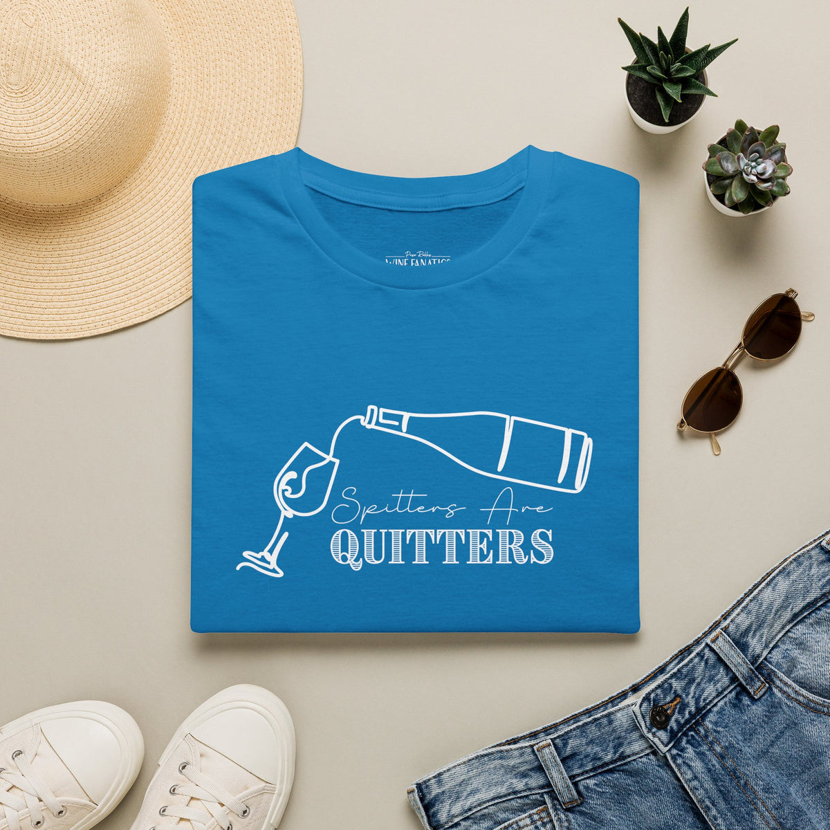 Spitters Are Quitters (wine) Crewneck Tee