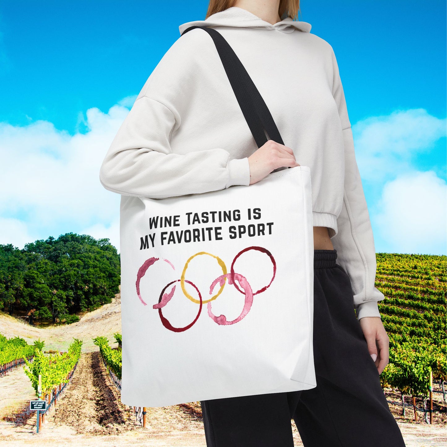 Wine Tasting Is My Favorite Sport Personalized Tote Bag