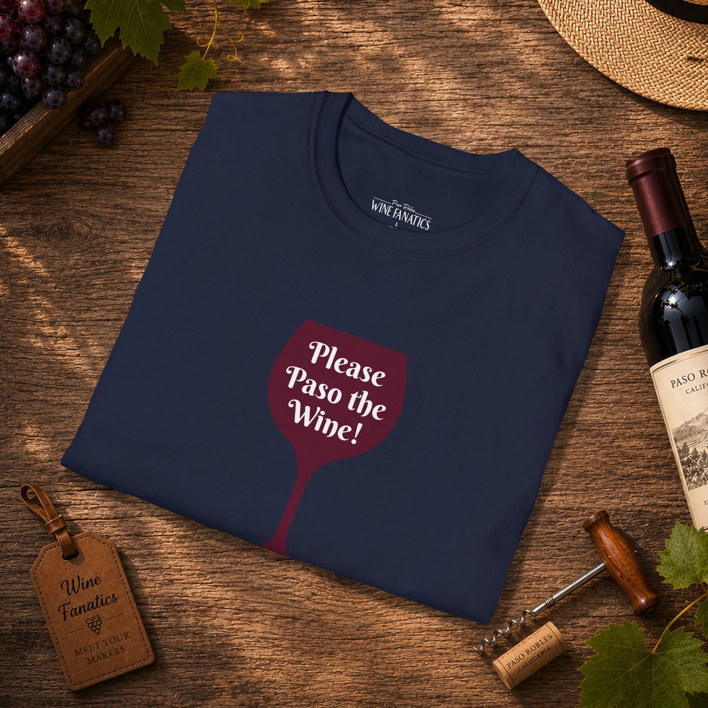 Please Paso The Wine Crewneck Tee