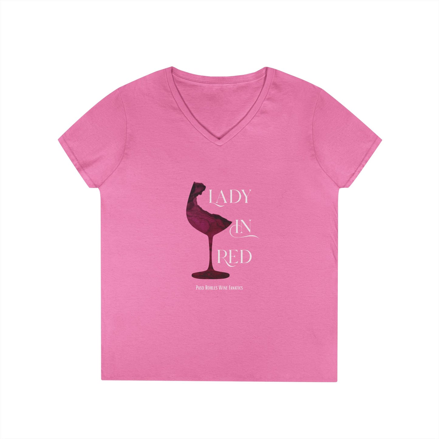 Lady In Red Ladies V-Neck Tee