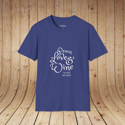 Peace, Love & Wine Unisex Softstyle T-Shirt