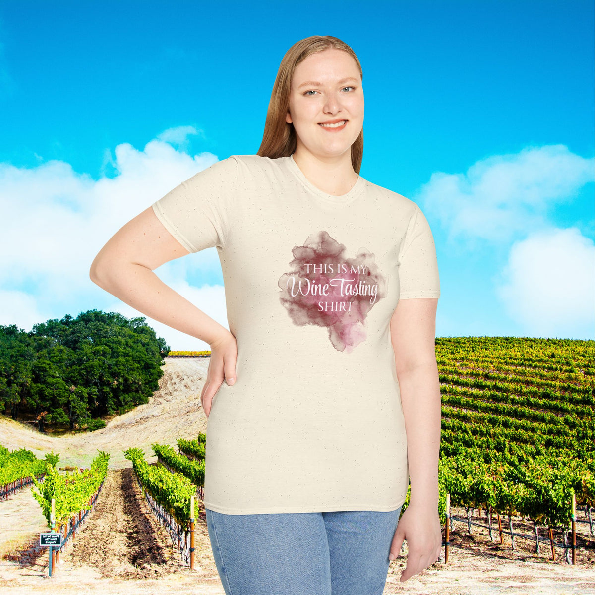 This Is My Wine Tasting Shirt (stain) Crewneck T-Shirt