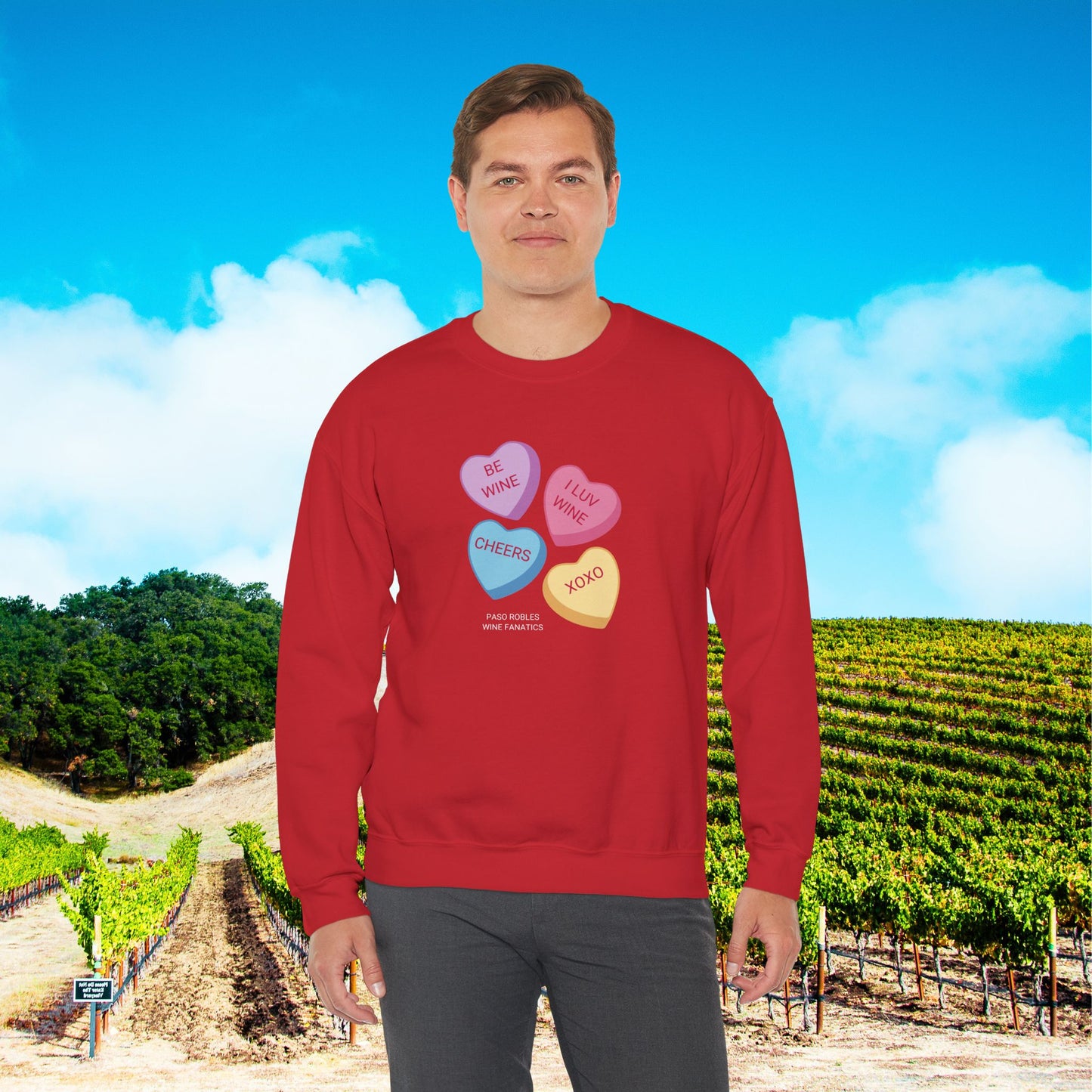 Wine Conversation Hearts Sweatshirt