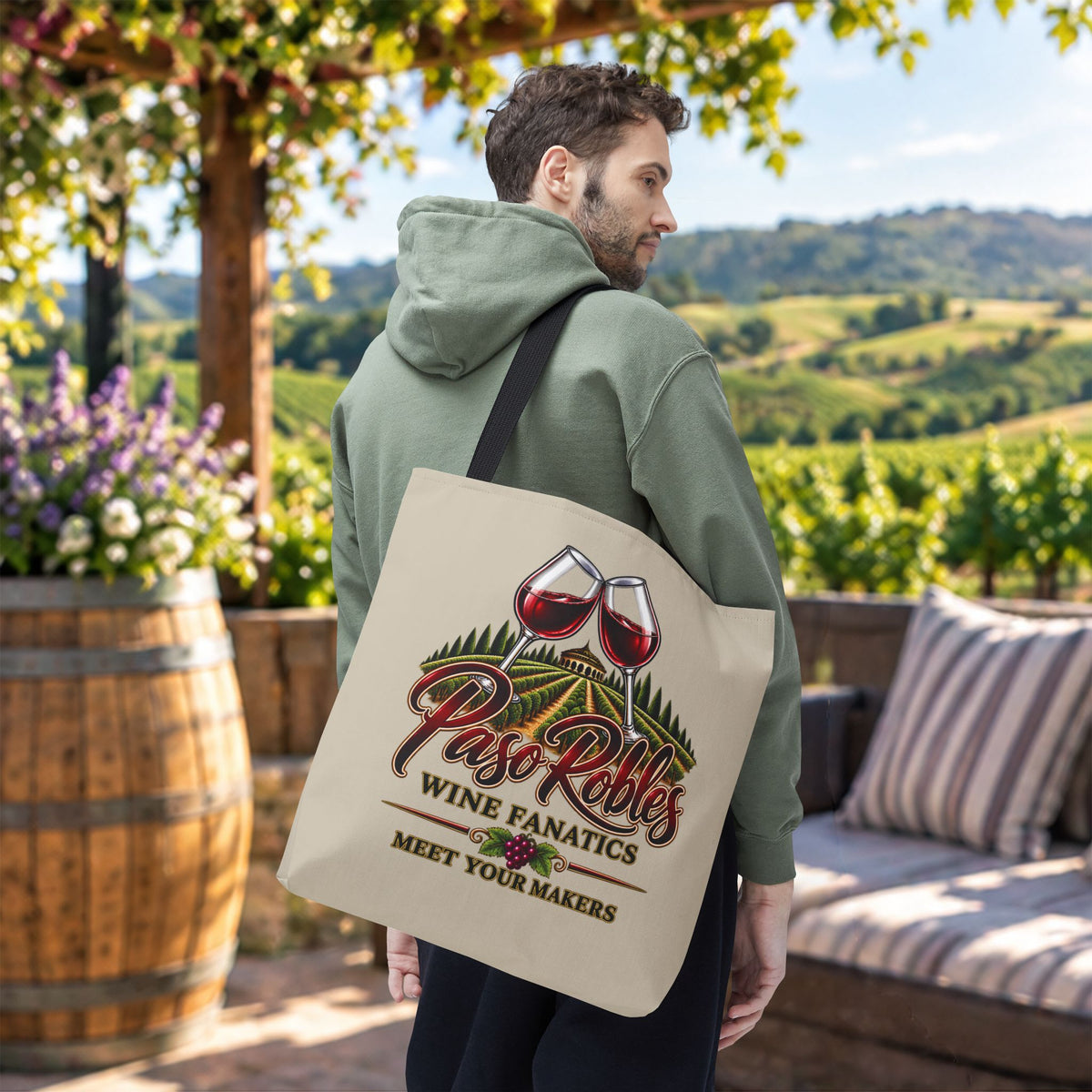 A Toast To Paso Robles Wine Fanatics Personalized Tote Bag