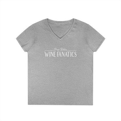 Paso Robles Wine Fanatics Logo Ladies V-Neck Tee