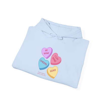 Wine Conversation Hearts Hoodie