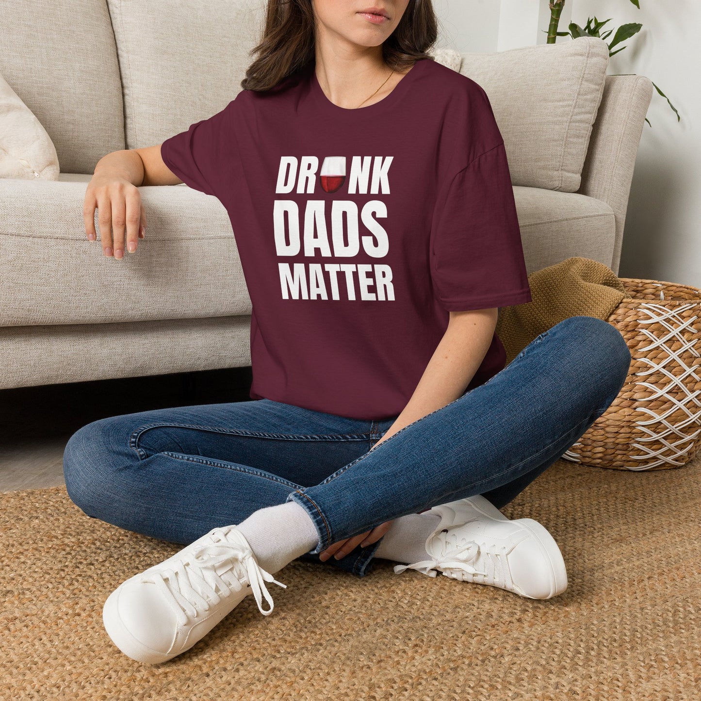 Drunk Dads Matter Crew Neck T-Shirt