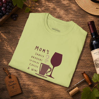 Mom's sanity brought to you by Coffee & Wine Crewneck Tee