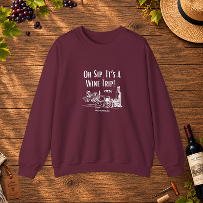 Oh Sip It's A Wine Trip 2025 Personalized Sweatshirt