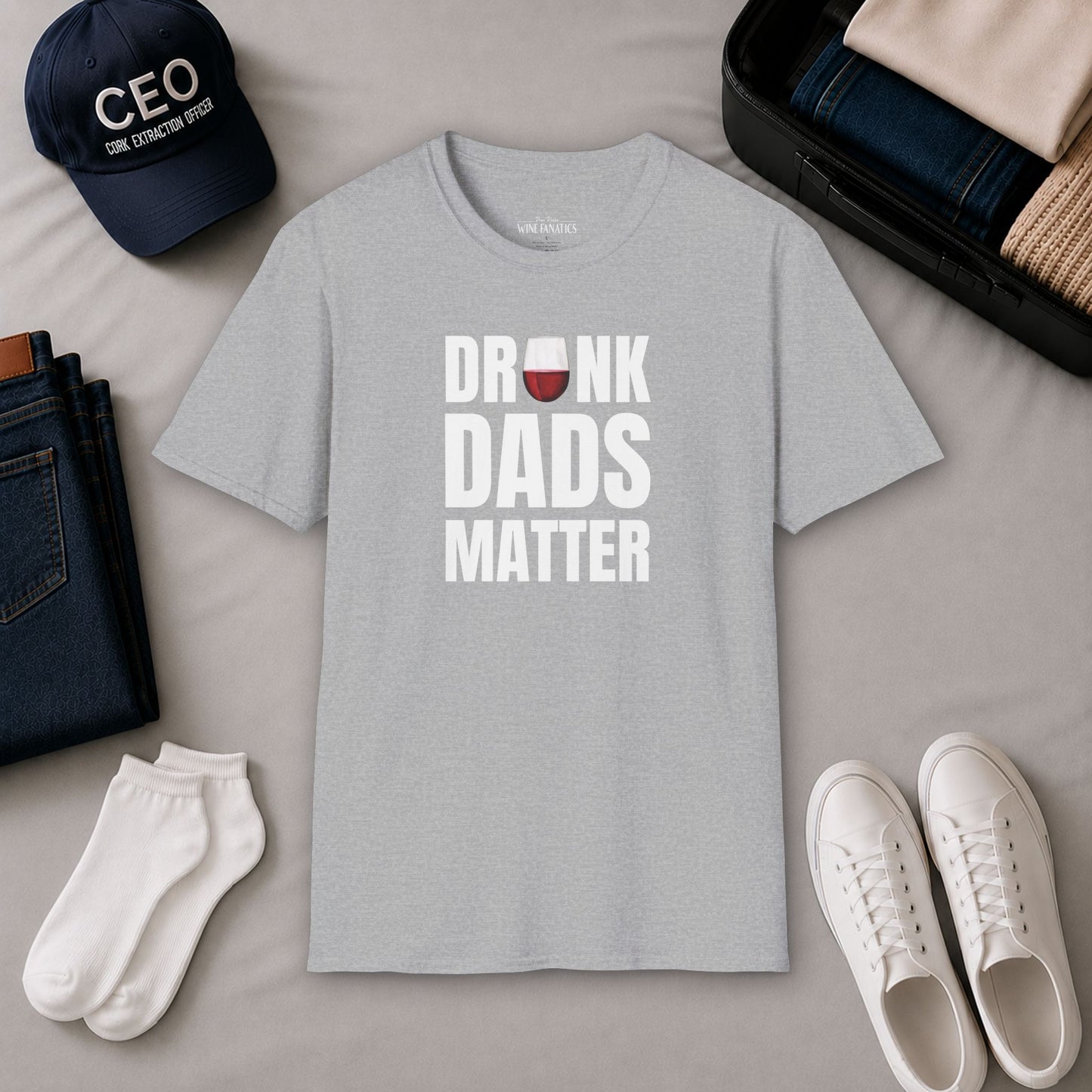 Drunk Dads Matter Crew Neck T-Shirt