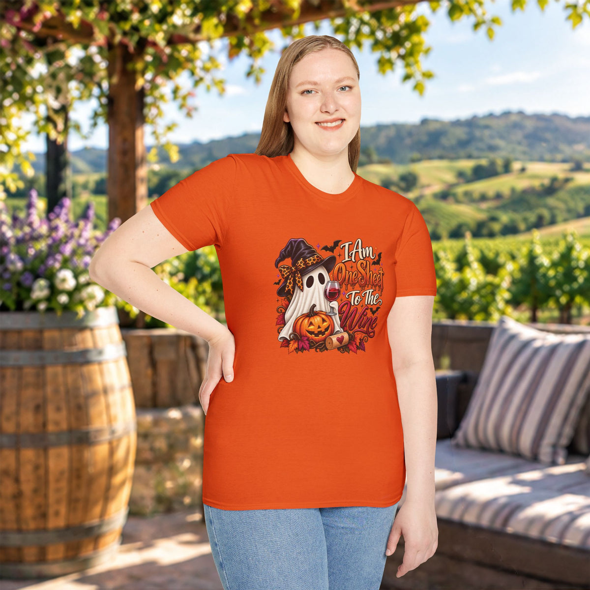 I Am One Sheet To The Wine Unisex Softstyle T-Shirt
