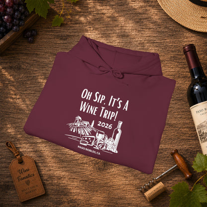Oh Sip It's A Wine Trip 2025 Personalized Hoodie