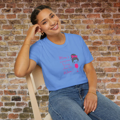 Mom's superpower, turning whine into Wine! Crewneck Tee