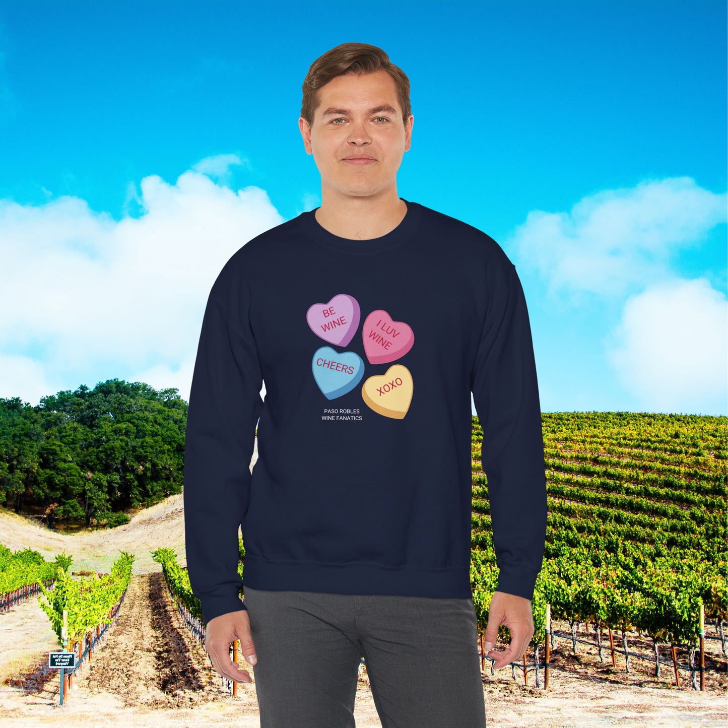 Wine Conversation Hearts Sweatshirt
