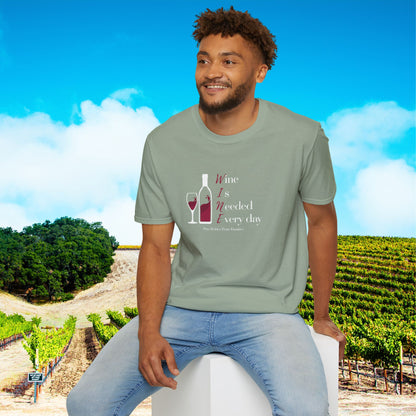 WINE Is Needed Everyday Unisex Softstyle T-Shirt