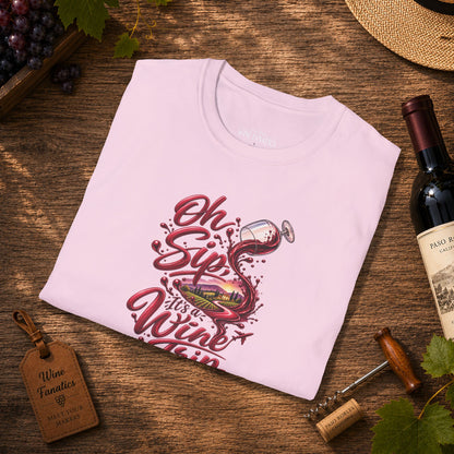 Oh Sip It's A Wine Trip Personalized Crewneck Tee